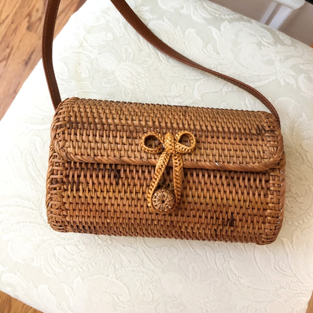 HAAN RATTAN Handwoven Wicker Crossbody